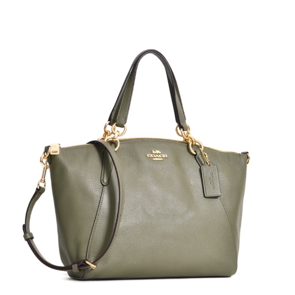 Coach Small Kelsey Military Green - Averand Coach, Kelsey Style, Military Green Pebbled Leather, Purse/Crossbody